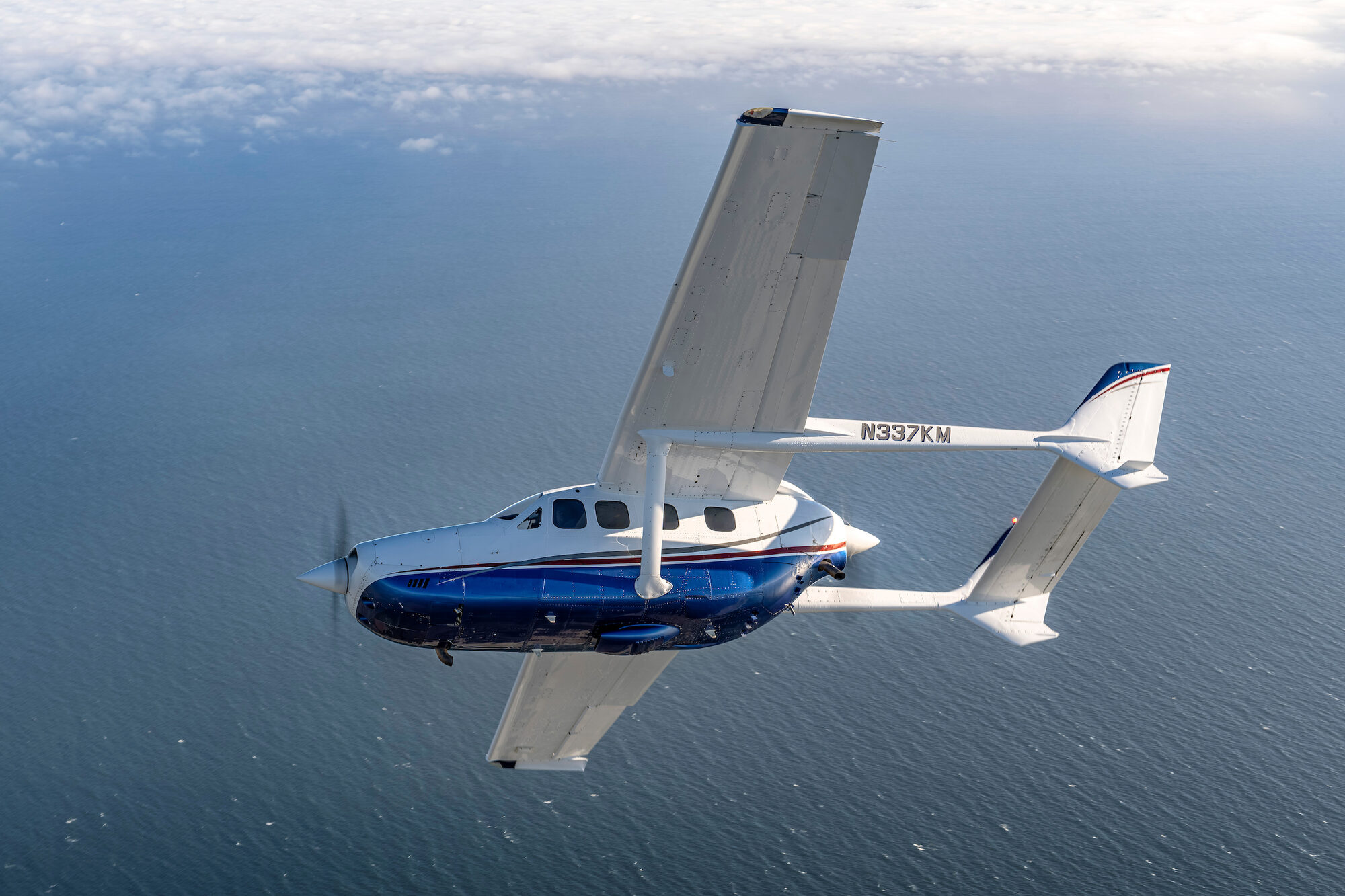Cessna Skymaster over the Pacific